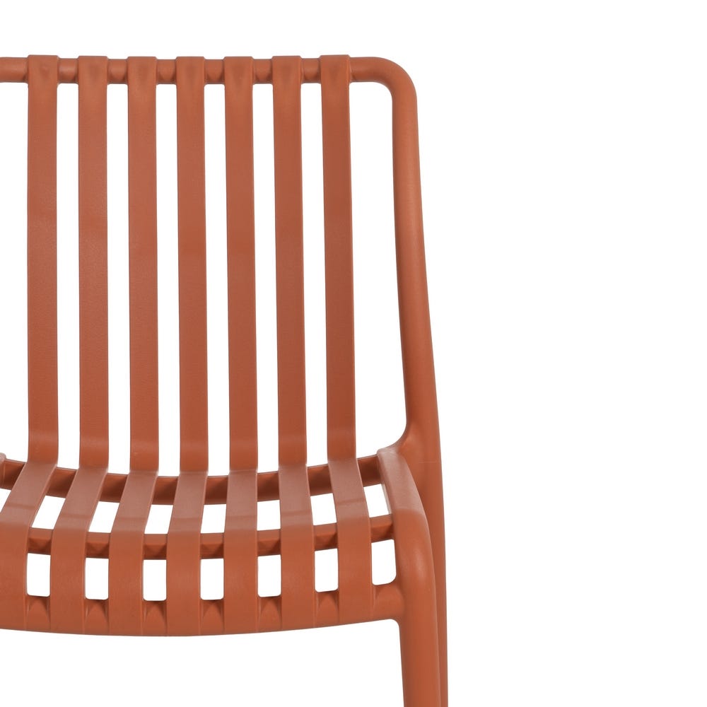 Silla Terracota Polipropileno Exterior 50 X 58 X 80 Cm Silla Terracota Polipropileno Exterior 50 X 58 X 80 Cm