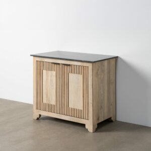 Aparador Madera-Mármol Salón 95 X 57 X 90 Cm Aparador Madera-Mármol Salón 95 X 57 X 90 Cm