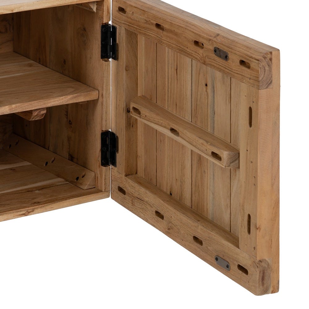 Mueble Tv Natural Madera De Acacia Salón 200 X 40 X 50 Cm Mueble Tv Natural Madera De Acacia Salón 200 X 40 X 50 Cm