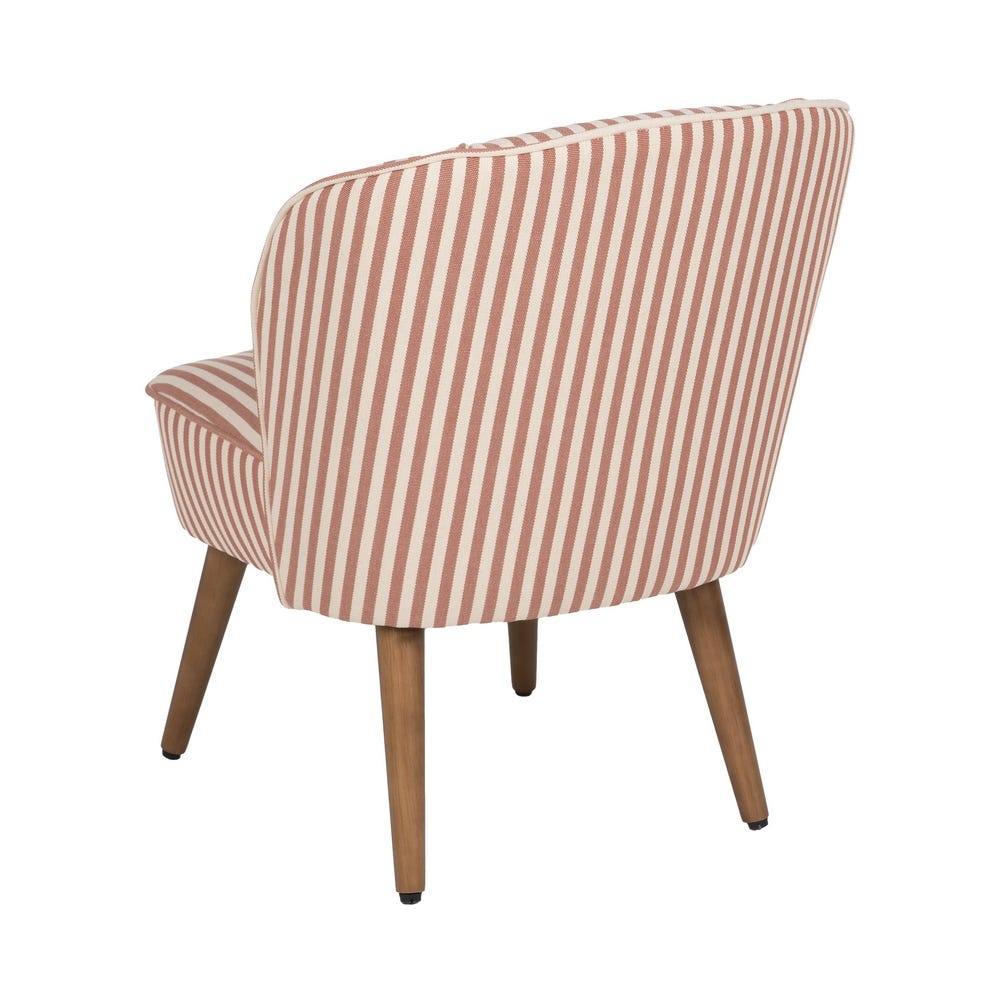 Sillón Rayas Terracota Madera De Caucho 54 X 64 X 73 Cm Sillón Rayas Terracota Madera De Caucho 54 X 64 X 73 Cm