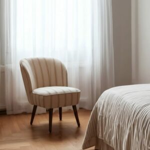 Sillón Rayas Miel Madera De Caucho Salón 54 X 64 X 73 Cm Sillón Rayas Miel Madera De Caucho Salón 54 X 64 X 73 Cm