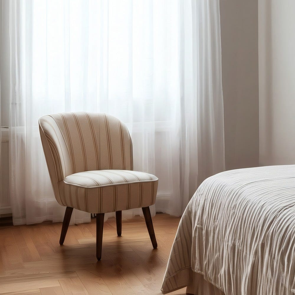 Sillón Rayas Miel Madera De Caucho Salón 54 X 64 X 73 Cm Sillón Rayas Miel Madera De Caucho Salón 54 X 64 X 73 Cm