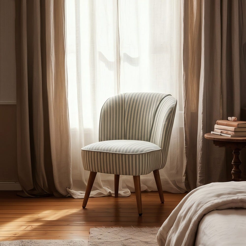 Sillón Rayas Verde Madera De Caucho 54 X 64 X 73 Cm Sillón Rayas Verde Madera De Caucho 54 X 64 X 73 Cm