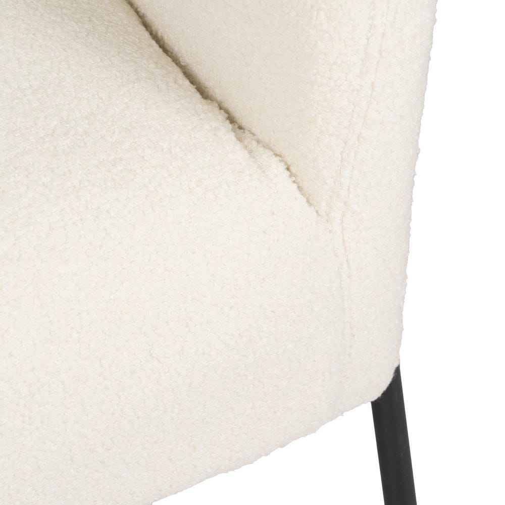 Sillón Blanco Tejido-Metal Salón 68 X 66 X 74 Cm Sillón Blanco Tejido-Metal Salón 68 X 66 X 74 Cm