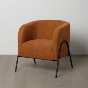 Sillón Terracota Tejido-Metal Salón 68 X 66 X 74 Cm Sillón Terracota Tejido-Metal Salón 68 X 66 X 74 Cm