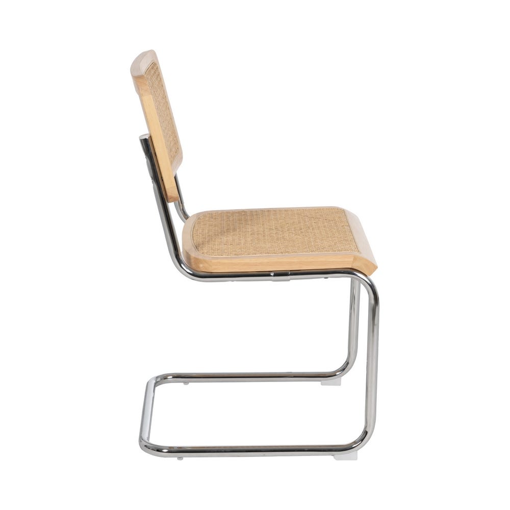 Silla Natural Madera-Ratán Salón 46 X 53 X 82,50 Cm Silla Natural Madera-Ratán Salón 46 X 53 X 82,50 Cm