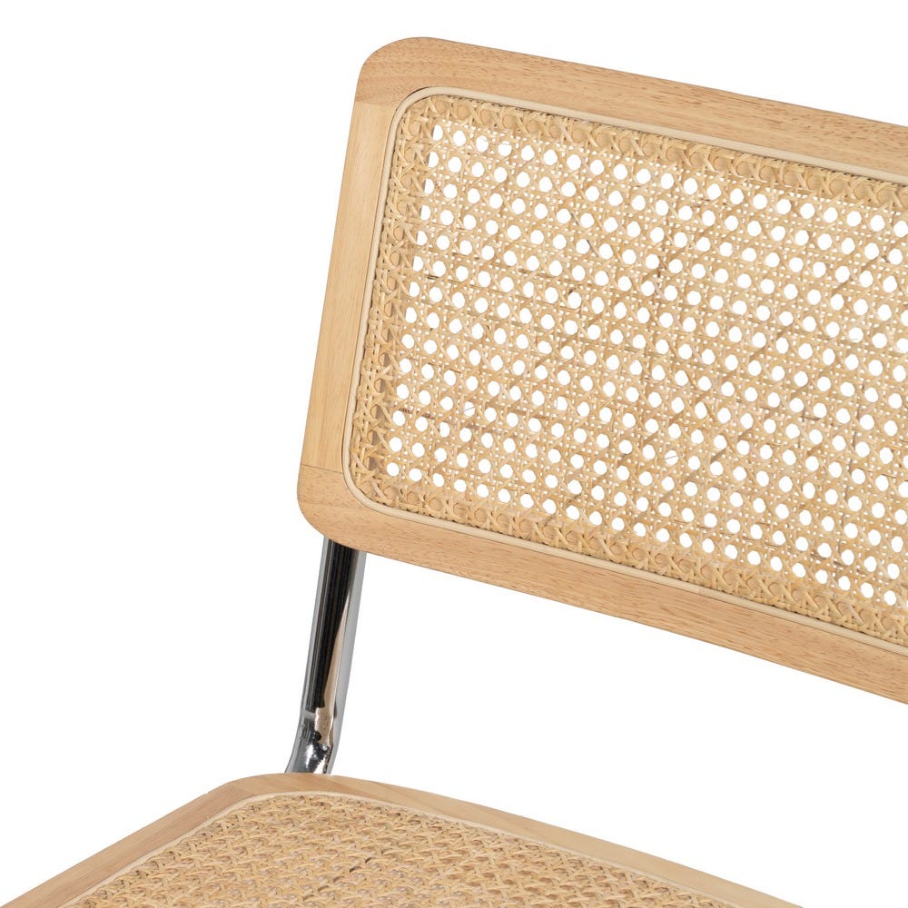 Silla Natural Madera-Ratán Salón 46 X 53 X 82,50 Cm Silla Natural Madera-Ratán Salón 46 X 53 X 82,50 Cm