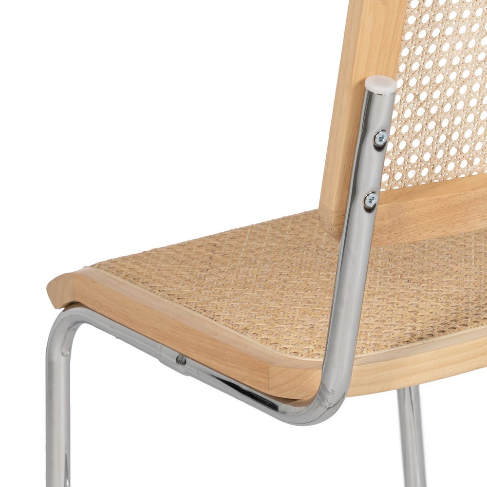 Silla Natural Madera-Ratán Salón 46 X 53 X 82,50 Cm Silla Natural Madera-Ratán Salón 46 X 53 X 82,50 Cm