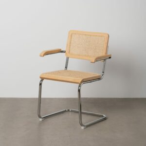 Silla Natural Madera-Ratán Salón 61,50 X 53 X 82,50 Cm