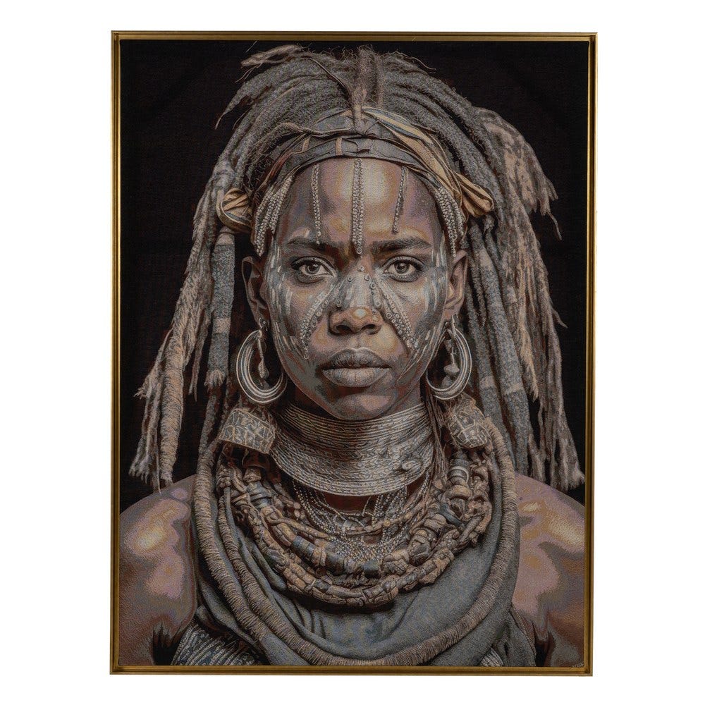 Cuadro Africana Tejido Decoración 133 X 180 Cm Cuadro Africana Tejido Decoración 133 X 180 Cm