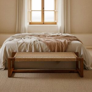 Banqueta Natural Madera De Teca Salón 138 X 49 X 36 Cm Banqueta Natural Madera De Teca Salón 138 X 49 X 36 Cm