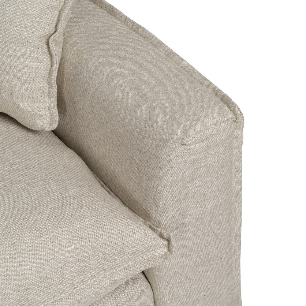 Sofá 4 Plazas Natural Tejido Salón 220 X 100 X 91 Cm Sofá 4 Plazas Natural Tejido Salón 220 X 100 X 91 Cm