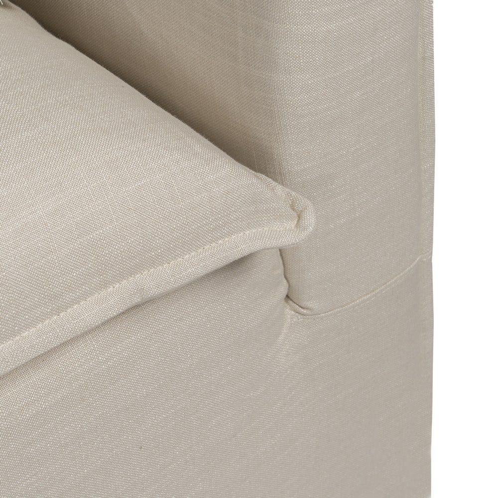 Sofá 4 Plazas Crema Tejido Salón 220 X 100 X 91 Cm Sofá 4 Plazas Crema Tejido Salón 220 X 100 X 91 Cm