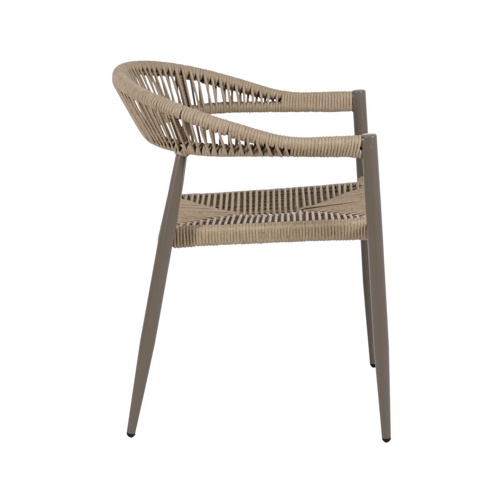 Silla Natural-Gris Pe-Aluminio Exterior 57,50 X 56 X 74 Cm Silla Natural-Gris Pe-Aluminio Exterior 57,50 X 56 X 74 Cm