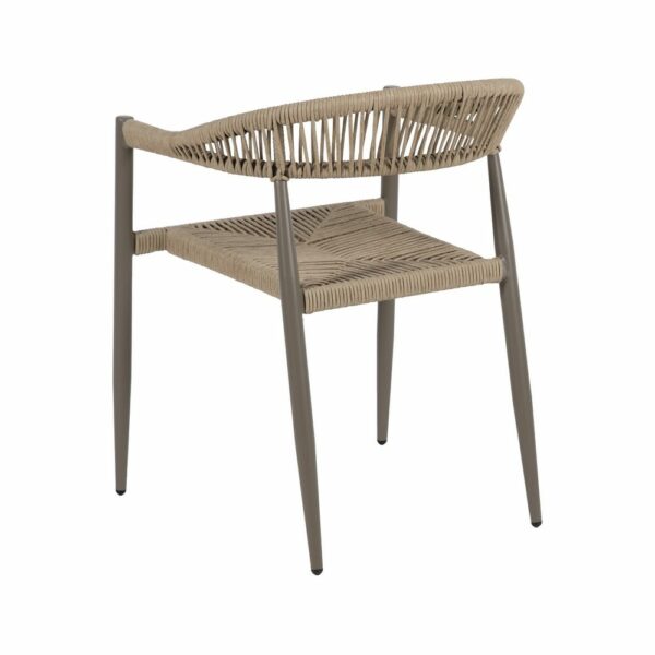 Silla Natural-Gris Pe-Aluminio Exterior 57,50 X 56 X 74 Cm