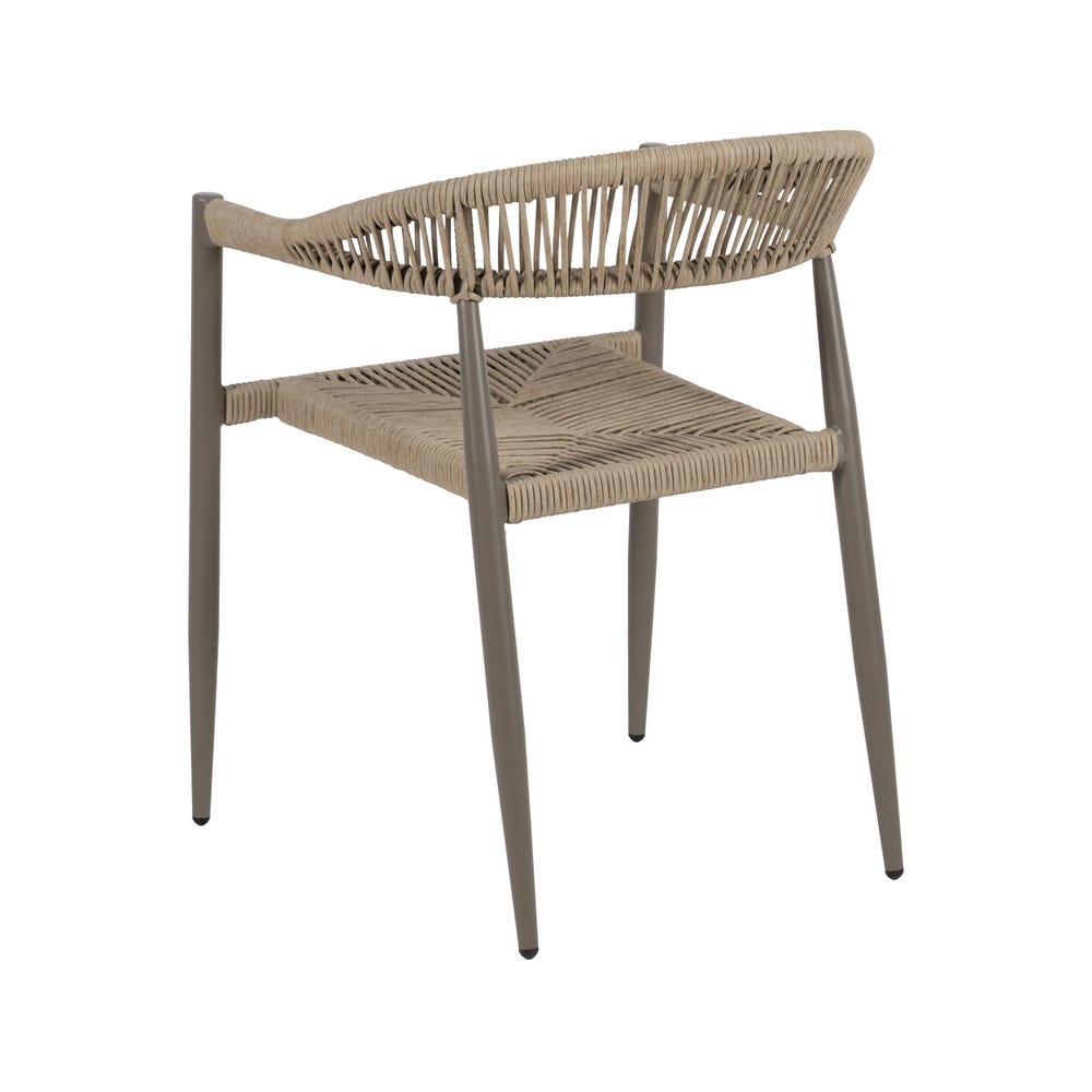 Silla Natural-Gris Pe-Aluminio Exterior 57,50 X 56 X 74 Cm Silla Natural-Gris Pe-Aluminio Exterior 57,50 X 56 X 74 Cm
