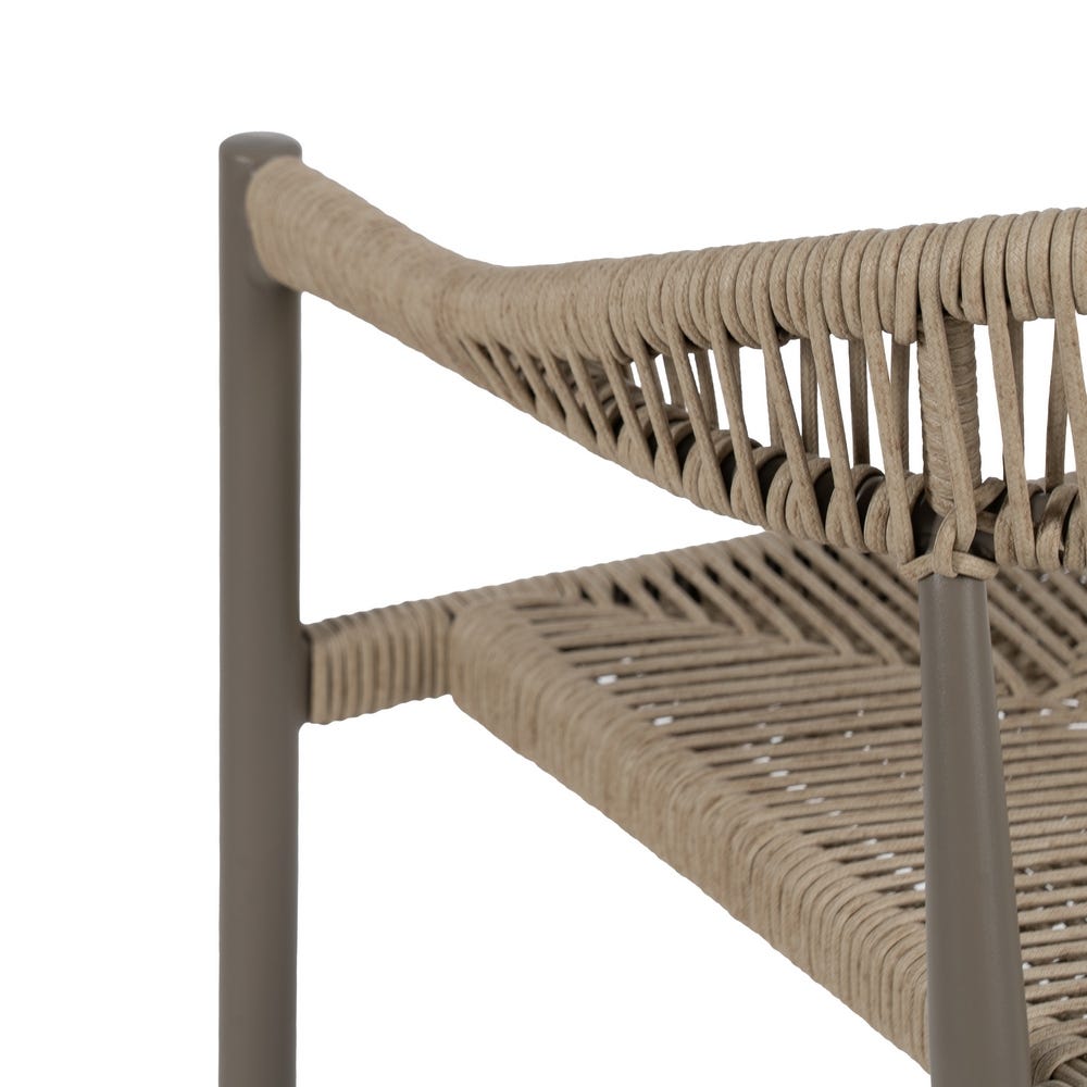 Silla Natural-Gris Pe-Aluminio Exterior 57,50 X 56 X 74 Cm Silla Natural-Gris Pe-Aluminio Exterior 57,50 X 56 X 74 Cm
