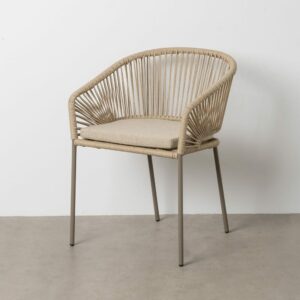 Silla Natural-Gris Pe-Acero Exterior 58 X 58 X 77,50 Cm Silla Natural-Gris Pe-Acero Exterior 58 X 58 X 77,50 Cm