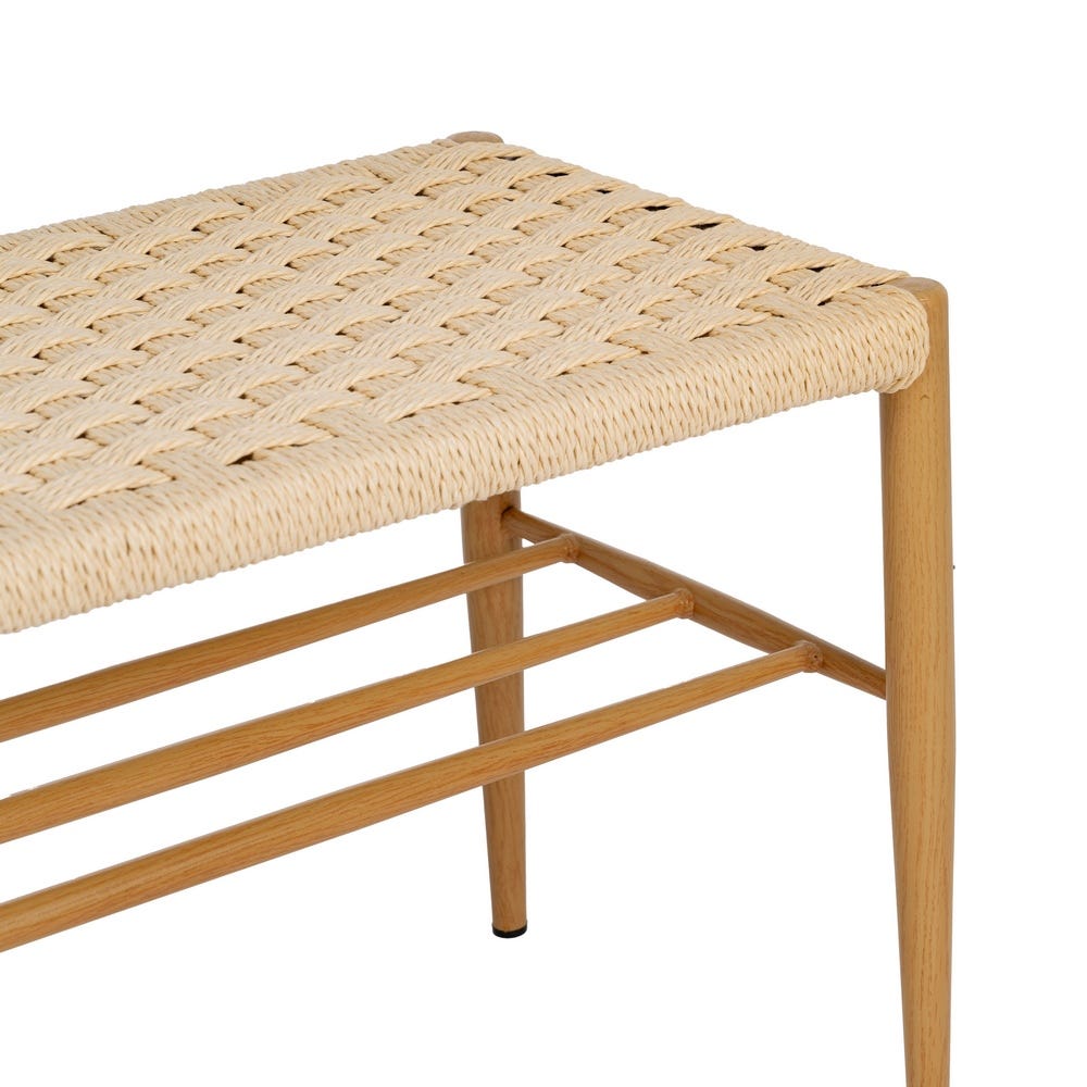 Banco Natural Cuerda-Metal 100 X 35 X 46 Cm Banco Natural Cuerda-Metal 100 X 35 X 46 Cm
