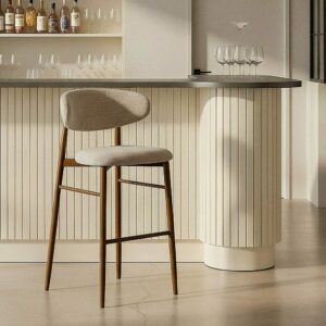 Taburete 75Cm Beige Tejido-Metal 54 X 52 X 105 Cm Taburete 75Cm Beige Tejido-Metal 54 X 52 X 105 Cm