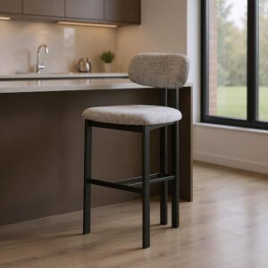 Taburete 75Cm Gris Tejido-Metal 50 X 47 X 109 Cm Taburete 75Cm Gris Tejido-Metal 50 X 47 X 109 Cm