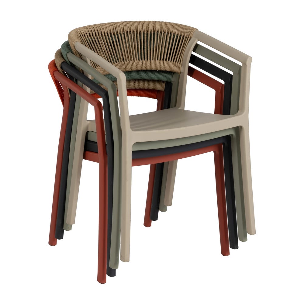 Silla Antracita Polipropileno 56 X 54 X 75,50 Cm Silla Antracita Polipropileno 56 X 54 X 75,50 Cm