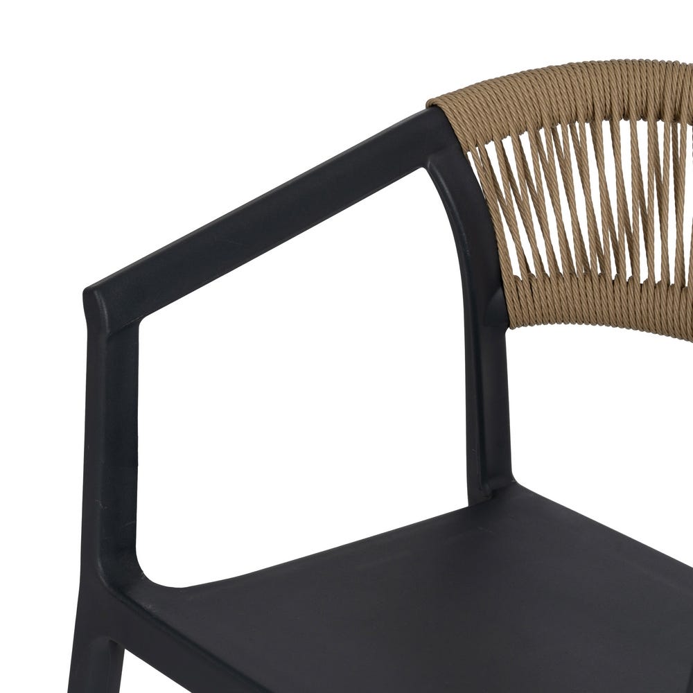 Silla Antracita Polipropileno 56 X 54 X 75,50 Cm Silla Antracita Polipropileno 56 X 54 X 75,50 Cm