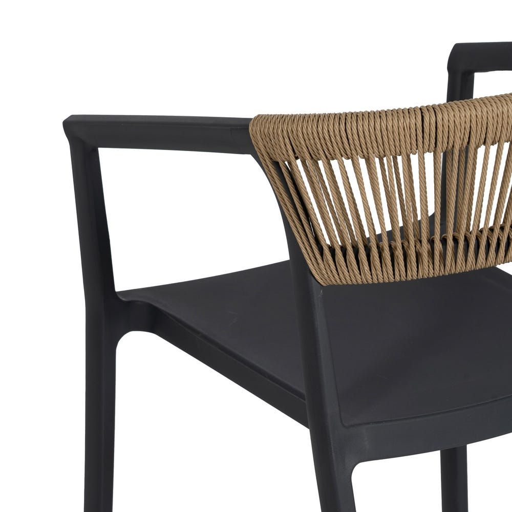 Silla Antracita Polipropileno 56 X 54 X 75,50 Cm Silla Antracita Polipropileno 56 X 54 X 75,50 Cm