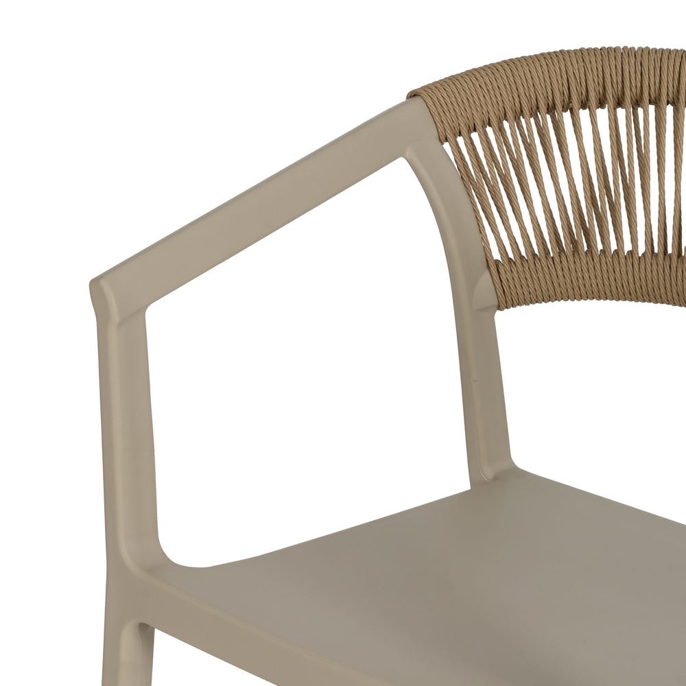 Silla Beige Polipropileno 56 X 52 X 76 Cm Silla Beige Polipropileno 56 X 52 X 76 Cm