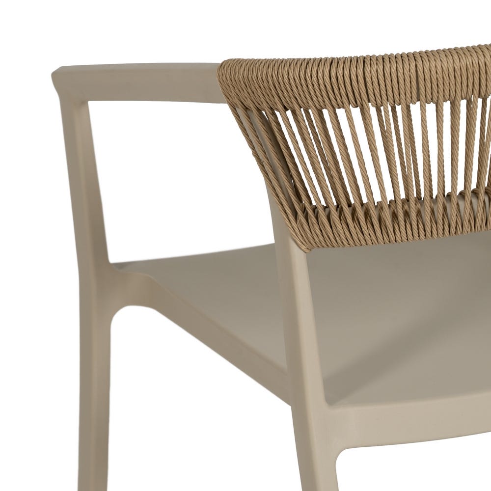Silla Beige Polipropileno 56 X 52 X 76 Cm Silla Beige Polipropileno 56 X 52 X 76 Cm