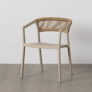 Silla Beige Polipropileno 56 X 52 X 76 Cm Silla Beige Polipropileno 56 X 52 X 76 Cm