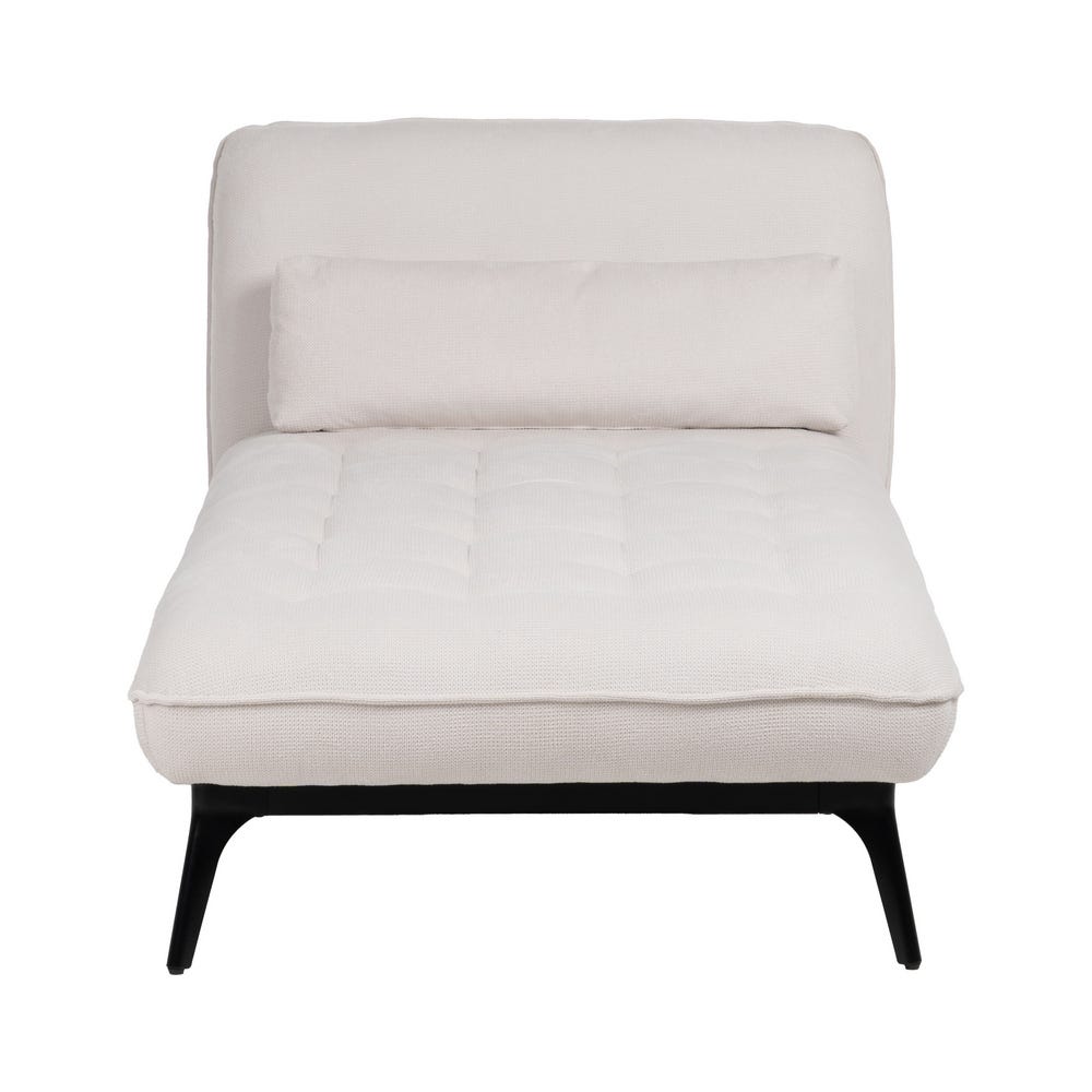 Chaise-Lounger Crema Tejido-Metal 168 X 90 X 82 Cm Chaise-Lounger Crema Tejido-Metal 168 X 90 X 82 Cm