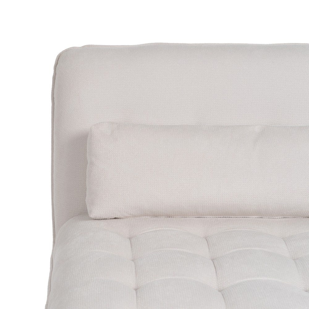 Chaise-Lounger Crema Tejido-Metal 168 X 90 X 82 Cm Chaise-Lounger Crema Tejido-Metal 168 X 90 X 82 Cm