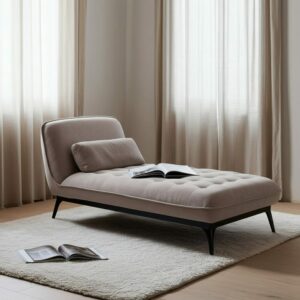 Chaise-Lounger Taupe Tejido-Metal 168 X 90 X 82 Cm Chaise-Lounger Taupe Tejido-Metal 168 X 90 X 82 Cm