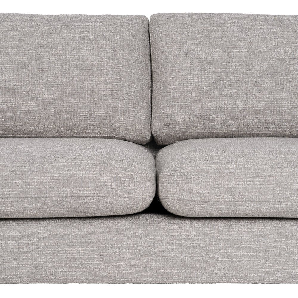 Sofá 3 Plazas Gris Tejido-Madera 221 X 90 X 87 Cm Sofá 3 Plazas Gris Tejido-Madera 221 X 90 X 87 Cm