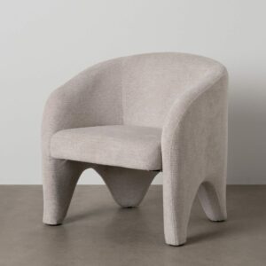 Sillón Beige Tejido Salón 74 X 73 X 75 Cm Sillón Beige Tejido Salón 74 X 73 X 75 Cm