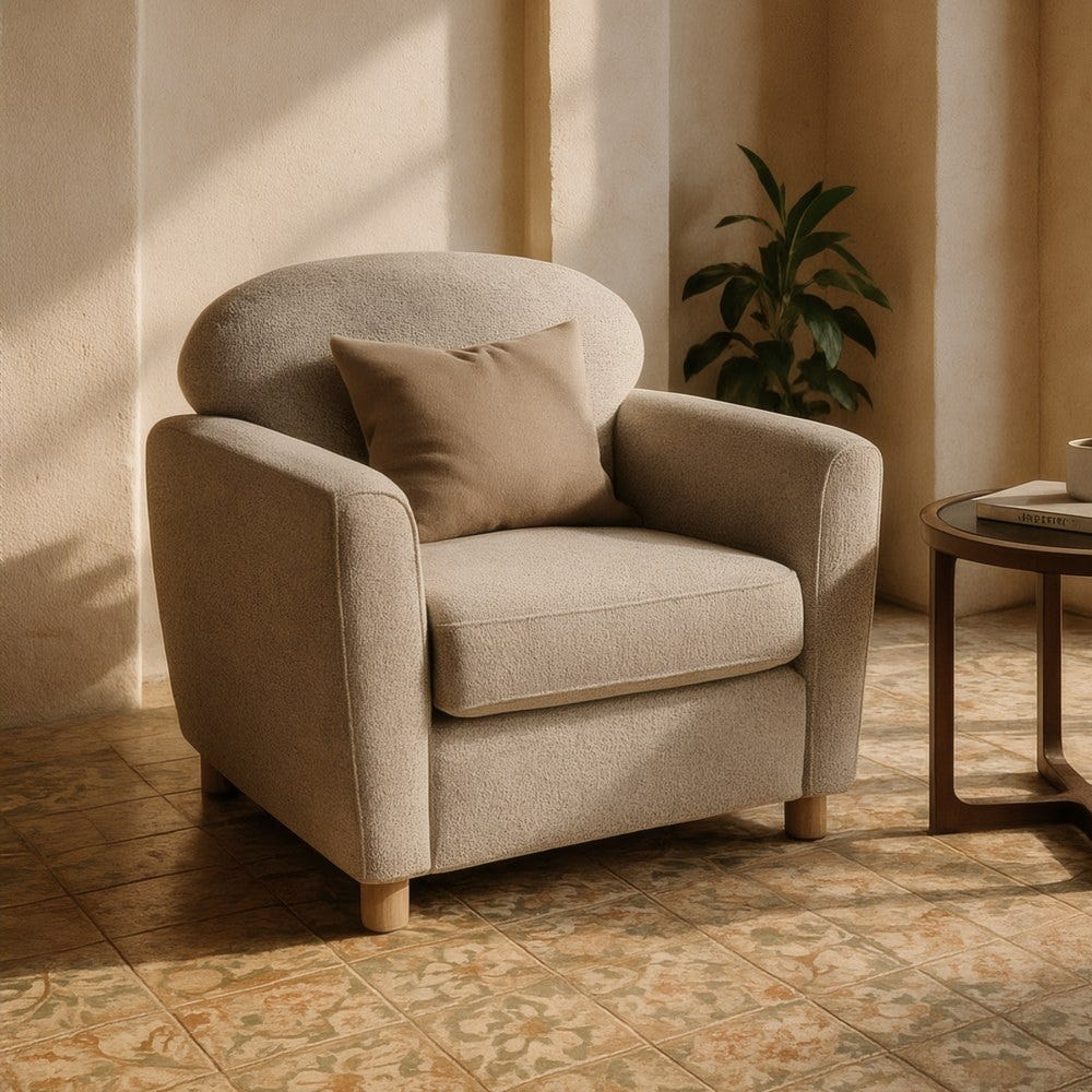 Sillón Jaspeado Tejido Salón 81 X 75 X 82 Cm Sillón Jaspeado Tejido Salón 81 X 75 X 82 Cm