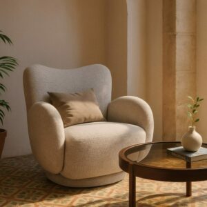 Sillón Jaspeado Tejido Salón 78 X 76 X 80 Cm