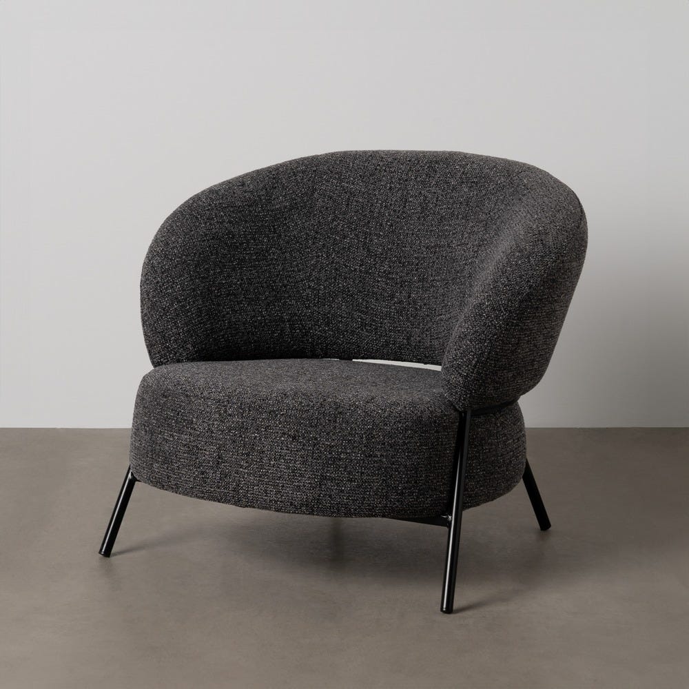 Sillón Jaspeado Tejido-Metal Salón 85 X 81 X 73 Cm Sillón Jaspeado Tejido-Metal Salón 85 X 81 X 73 Cm