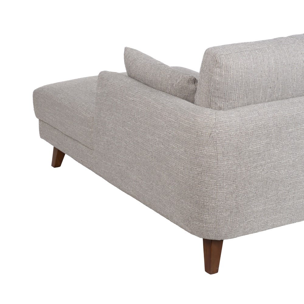 Sofá Chaise Longue Gris Tejido-Madera 240 X 155 X 86 Cm Sofá Chaise Longue Gris Tejido-Madera 240 X 155 X 86 Cm