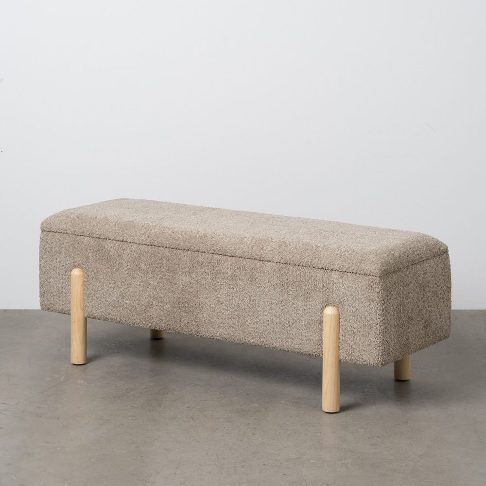 Banco Baúl Taupe Dm-Tejido 122 X 42 X 45 Cm Banco Baúl Taupe Dm-Tejido 122 X 42 X 45 Cm