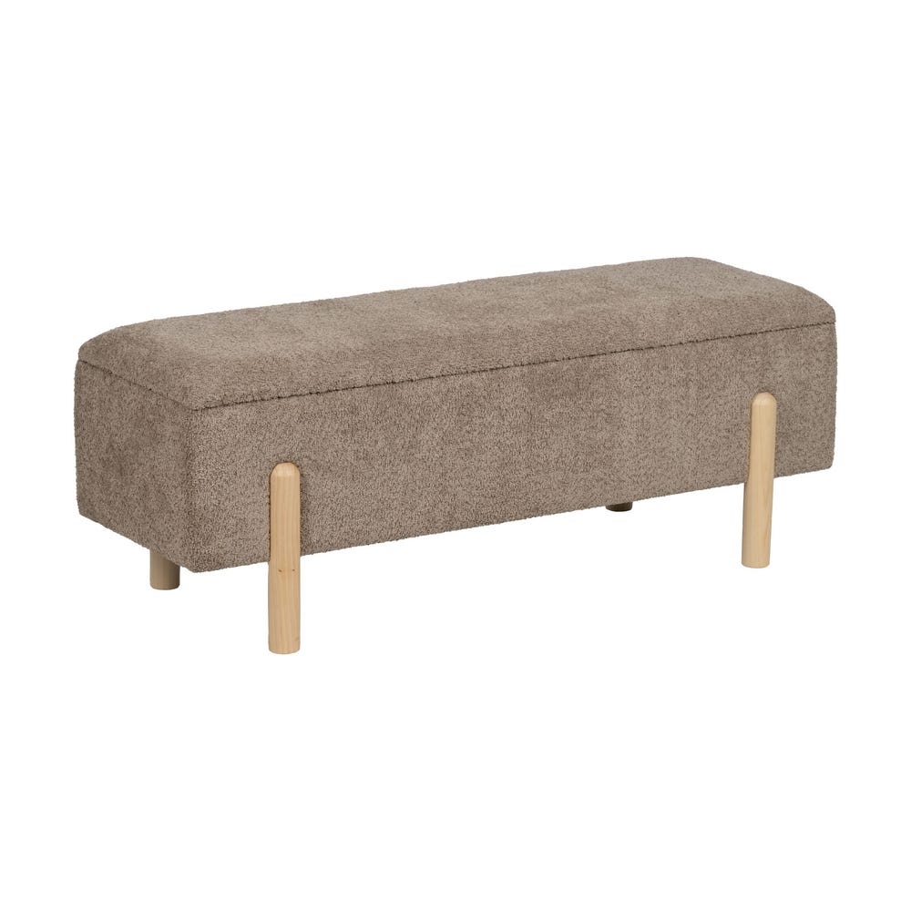 Banco Baúl Taupe Dm-Tejido 122 X 42 X 45 Cm Banco Baúl Taupe Dm-Tejido 122 X 42 X 45 Cm