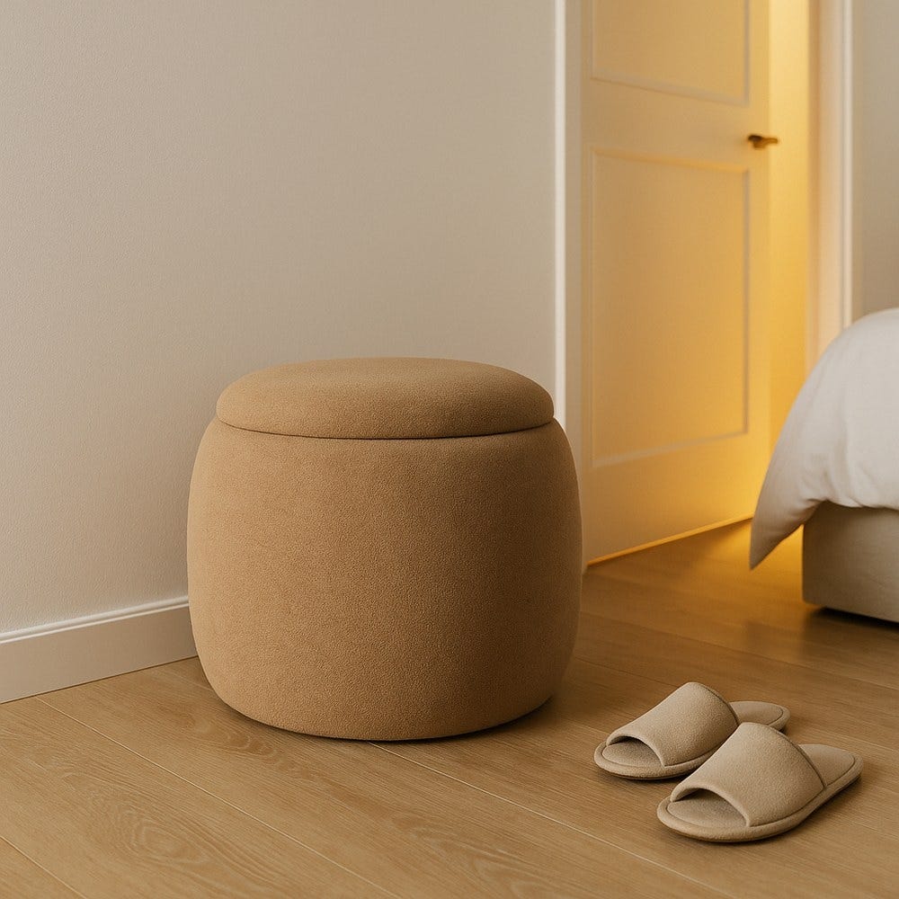 Puf Baúl Taupe Dm-Tejido 55 X 55 X 43 Cm Puf Baúl Taupe Dm-Tejido 55 X 55 X 43 Cm