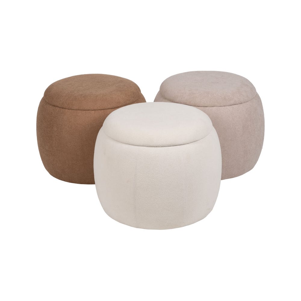 Puf Baúl Crema Dm-Tejido 55 X 55 X 43 Cm Puf Baúl Crema Dm-Tejido 55 X 55 X 43 Cm