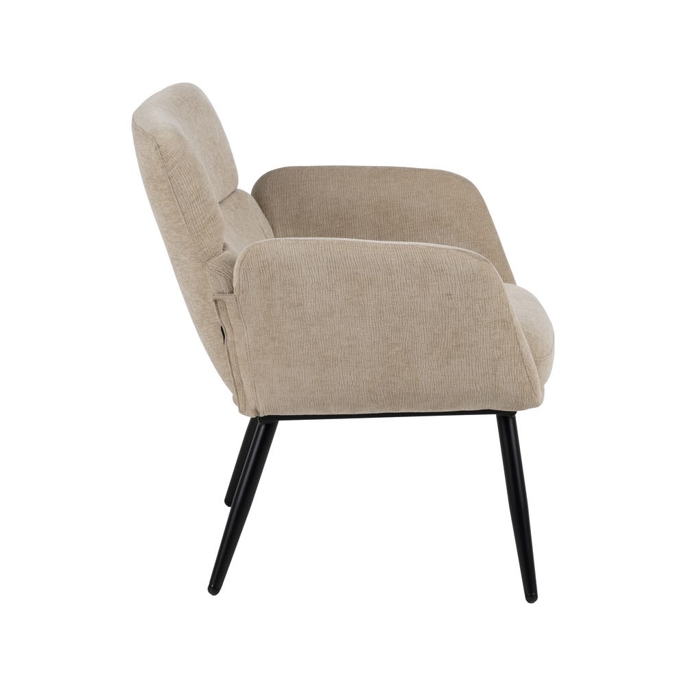 Sillón Beige Tejido-Metal Salón 69 X 70 X 79 Cm Sillón Beige Tejido-Metal Salón 69 X 70 X 79 Cm