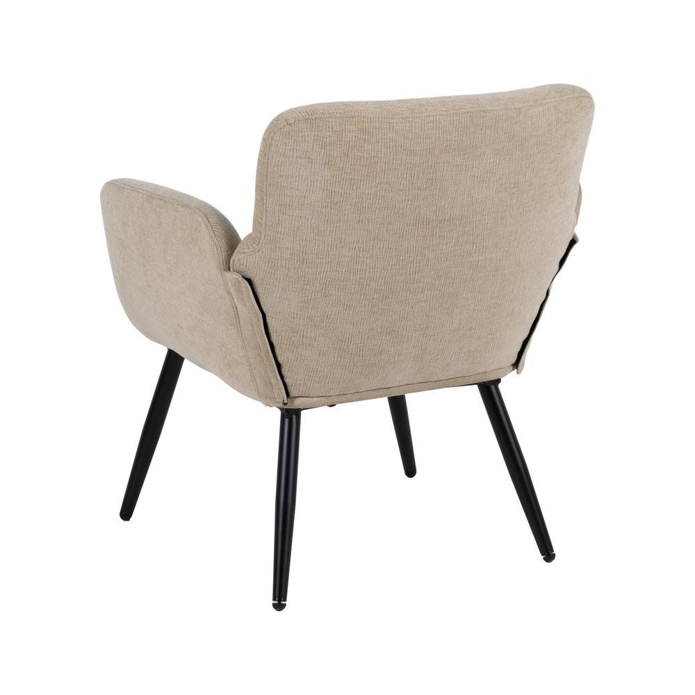 Sillón Beige Tejido-Metal Salón 69 X 70 X 79 Cm Sillón Beige Tejido-Metal Salón 69 X 70 X 79 Cm