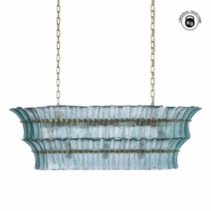 Lámpara Techo Verde Cristal Iluminación 118 X 50 X 40 Cm