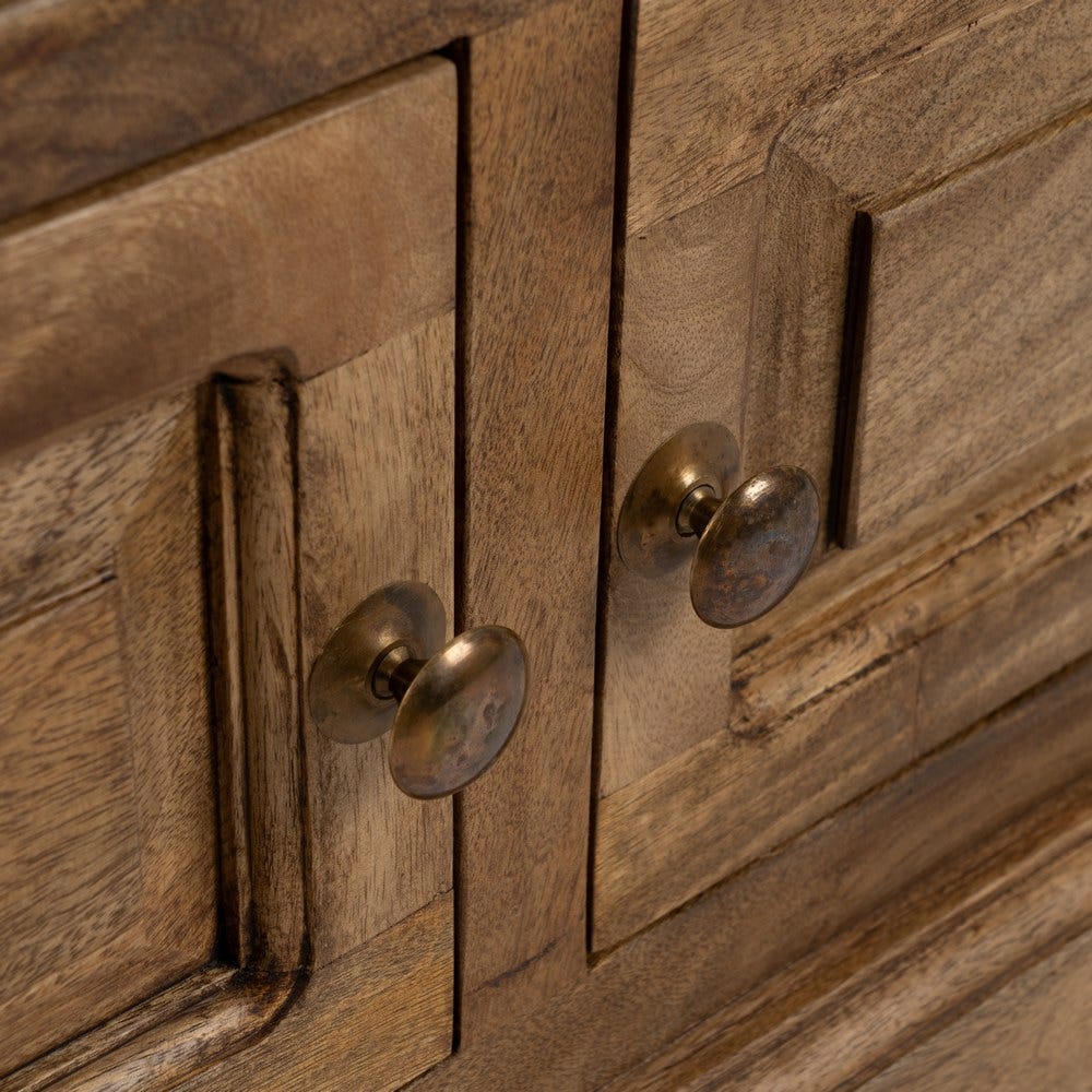 Mueble Tv Natural Madera De Mango Salón 198 X 45 X 50 Cm Mueble Tv Natural Madera De Mango Salón 198 X 45 X 50 Cm