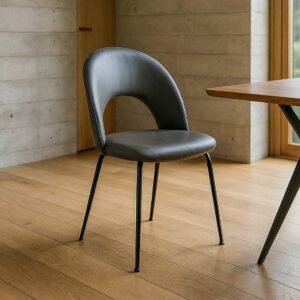 Silla Gris Simil Piel Contract 49 X 60 X 81 Cm Silla Gris Simil Piel Contract 49 X 60 X 81 Cm