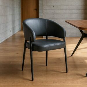 Silla Gris Simil Piel Contract 60 X 59 X 83 Cm Silla Gris Simil Piel Contract 60 X 59 X 83 Cm